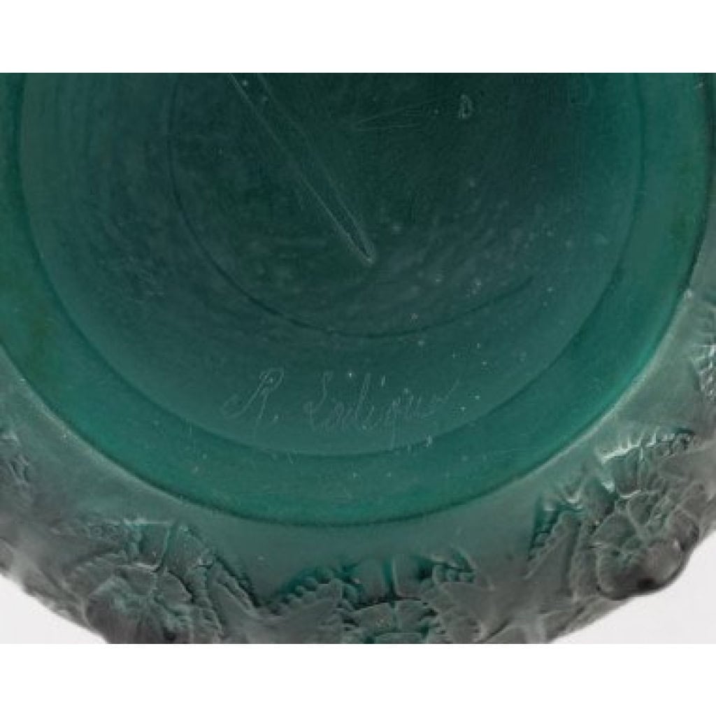 René Lalique 1912 +Vase Fougères teinté vert 4