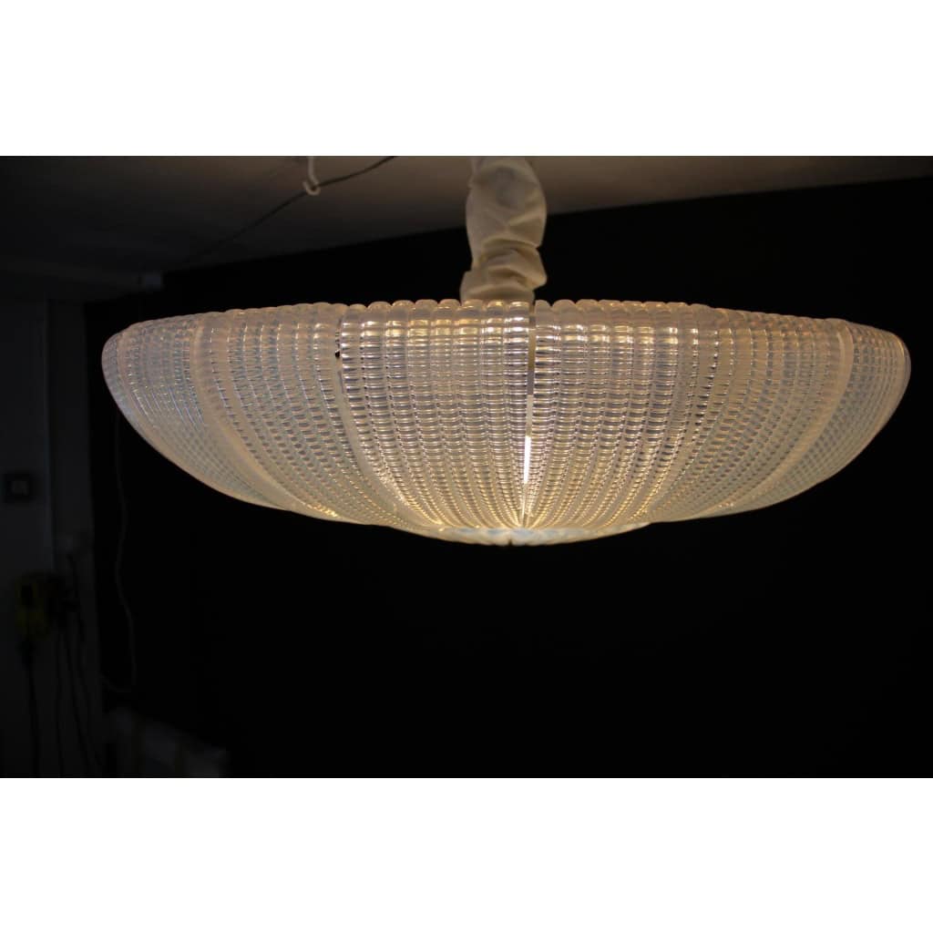 Plafonnier irisé en verre de Murano 13