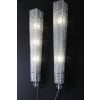 Paire d’appliques blanches longues en verre de Murano travaillé 29
