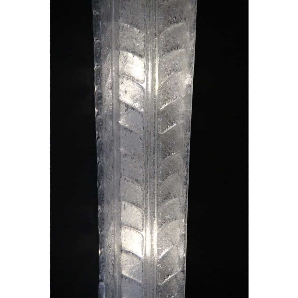 Paire d’appliques blanches longues en verre de Murano travaillé 14