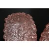 Paire de grands vases roses en verre de Murano rostrato de style Barovier 27