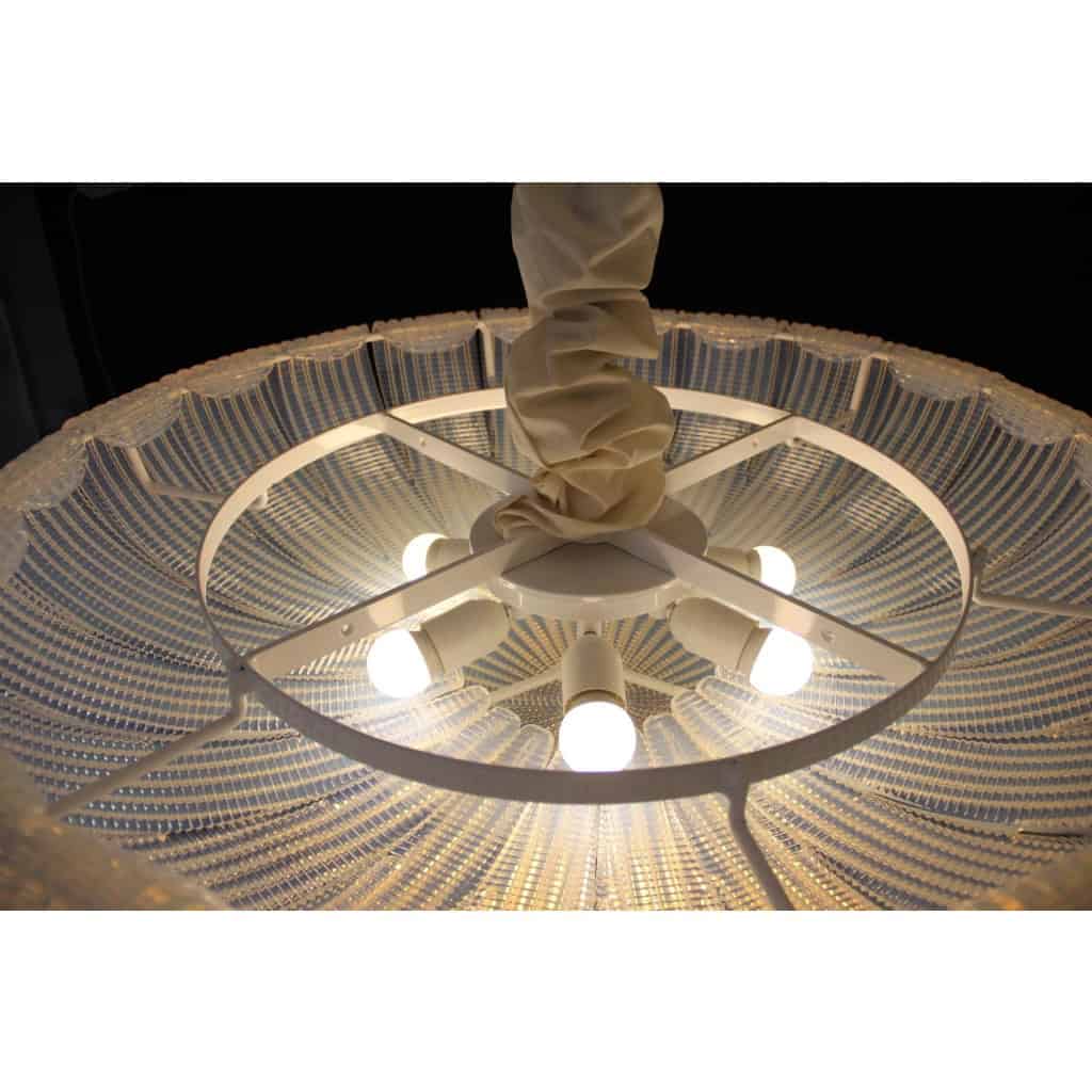 Plafonnier irisé en verre de Murano 15
