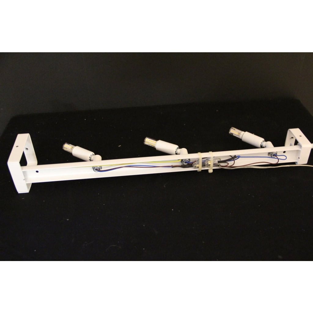 Paire d’appliques blanches longues en verre de Murano travaillé 17