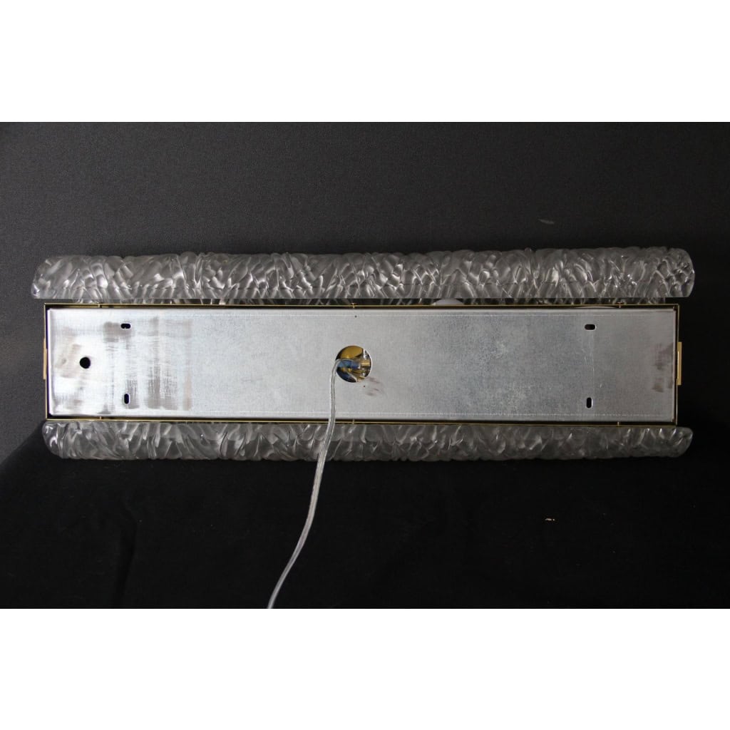 Paire de grandes appliques en verre de Murano travaillé 17