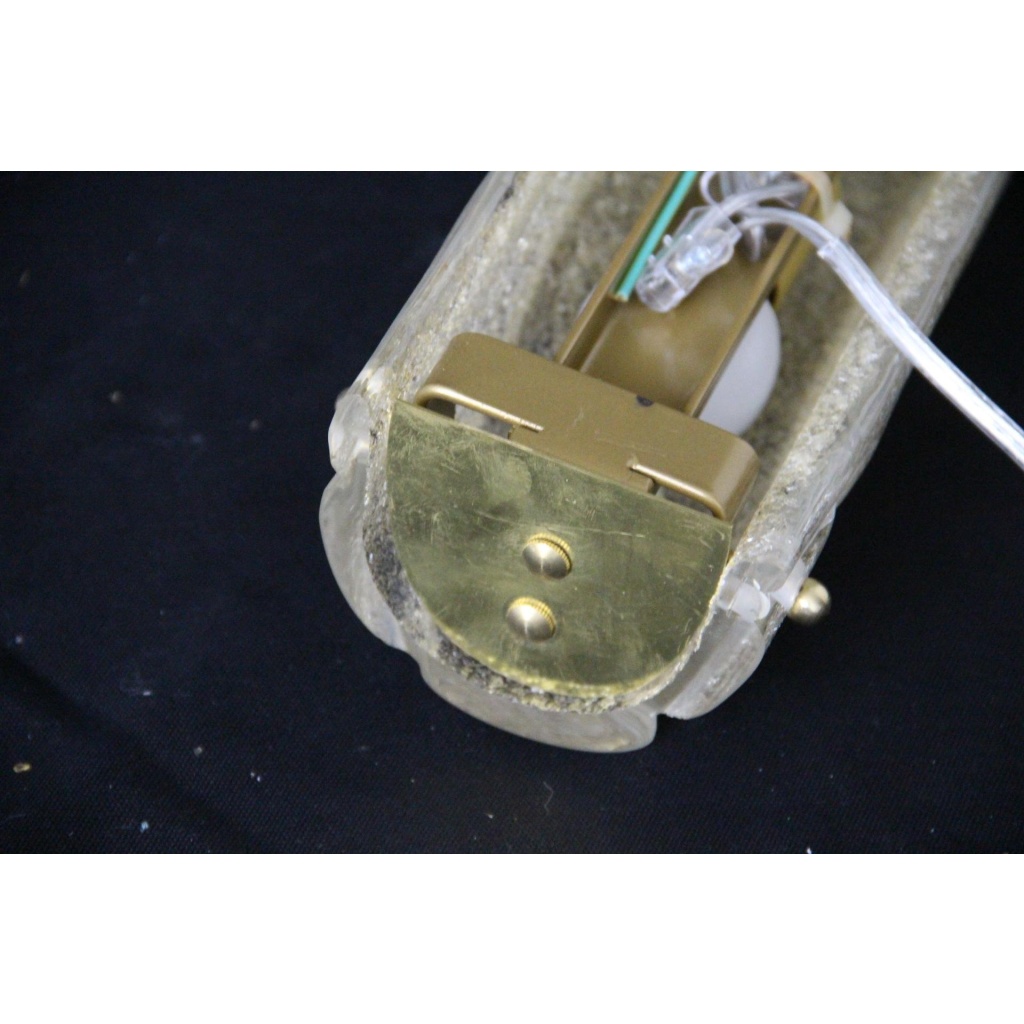 Paire d’appliques en verre de Murano texturé blanc, appliques murales drapées, de style Mazzega 17 Paire d’appliques en verre de Murano texturé blanc, appliques murales drapées, de style Mazzega 17