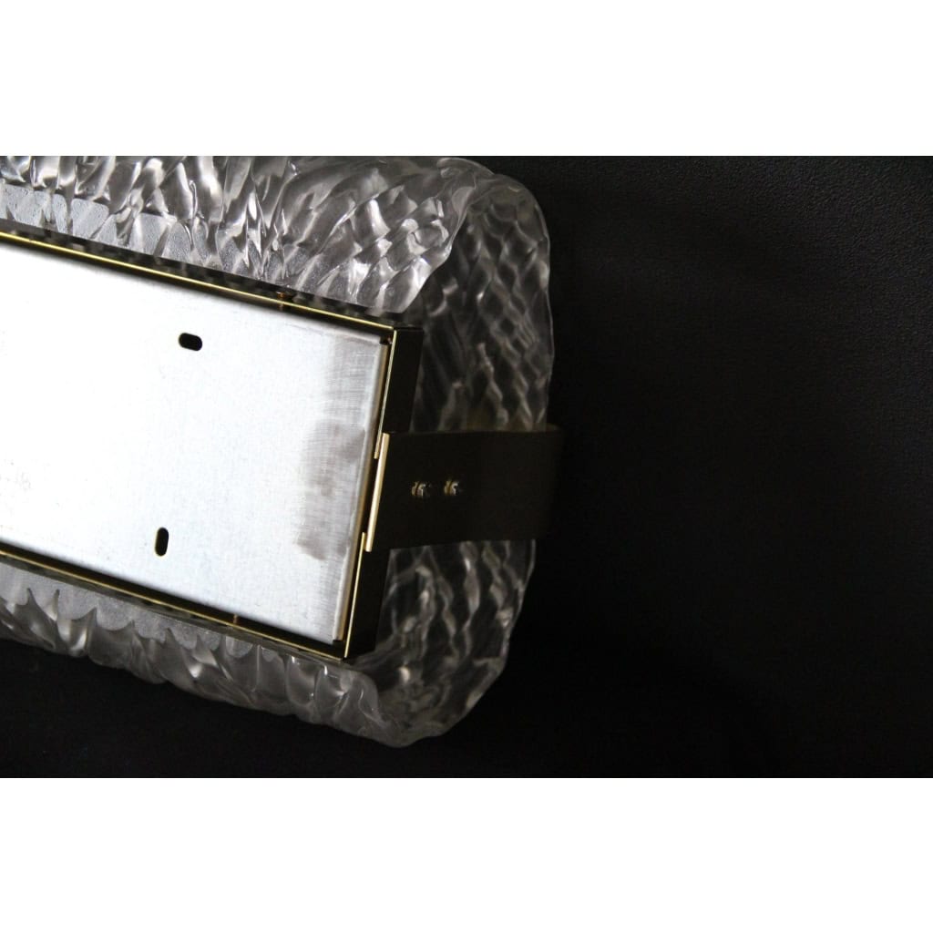 Paire de grandes appliques en verre de Murano travaillé 18