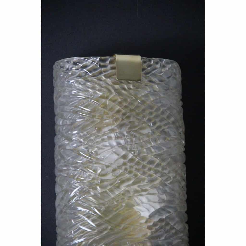 Paire de grandes appliques en verre de Murano travaillé 5