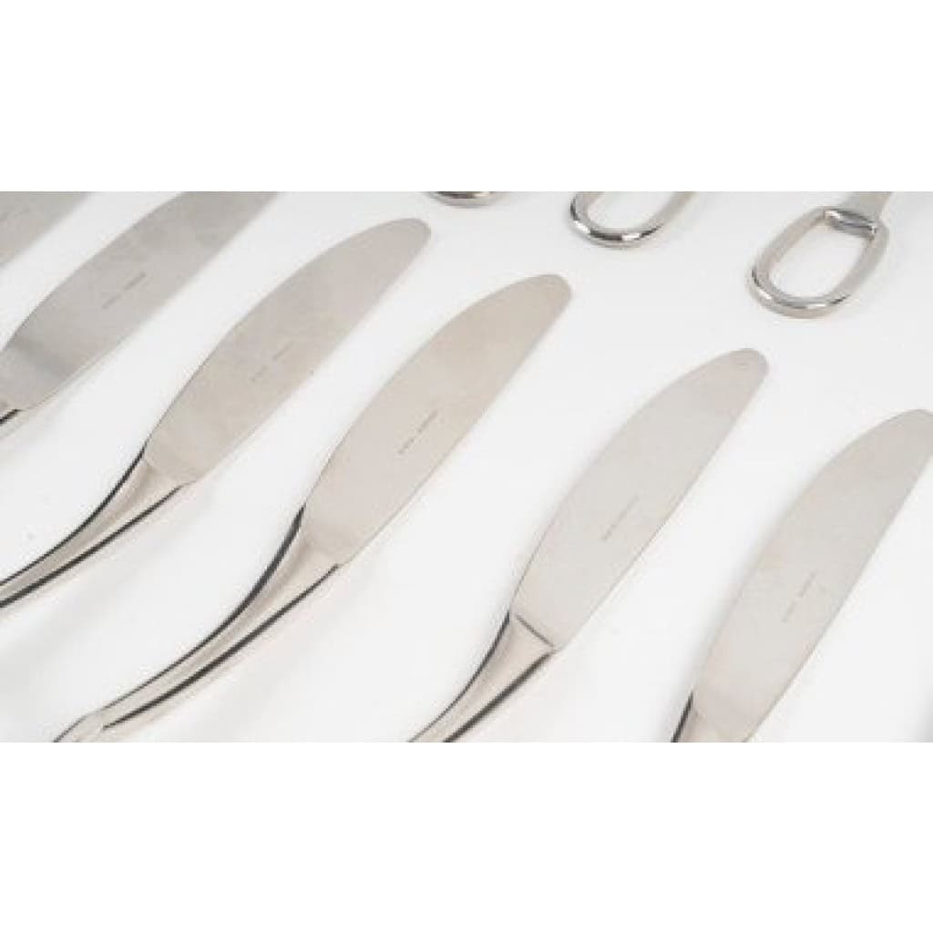 Hermes « Grand Attelage » Service de couvert table 24 pièces métal argenté 5