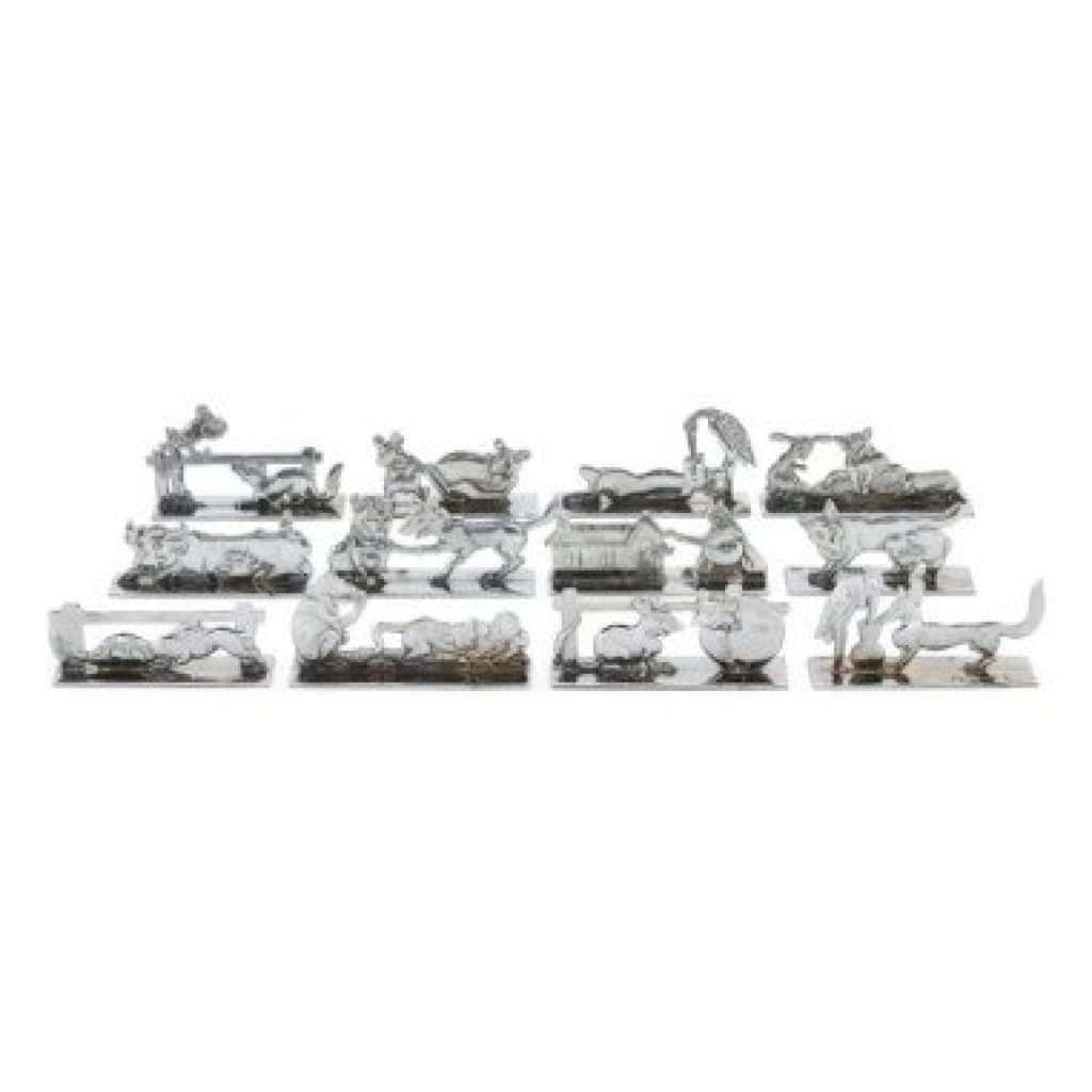 Benjamin RABIER Série de douze porte-couteaux « Fables de la La Fontaine » – circa 1930 6