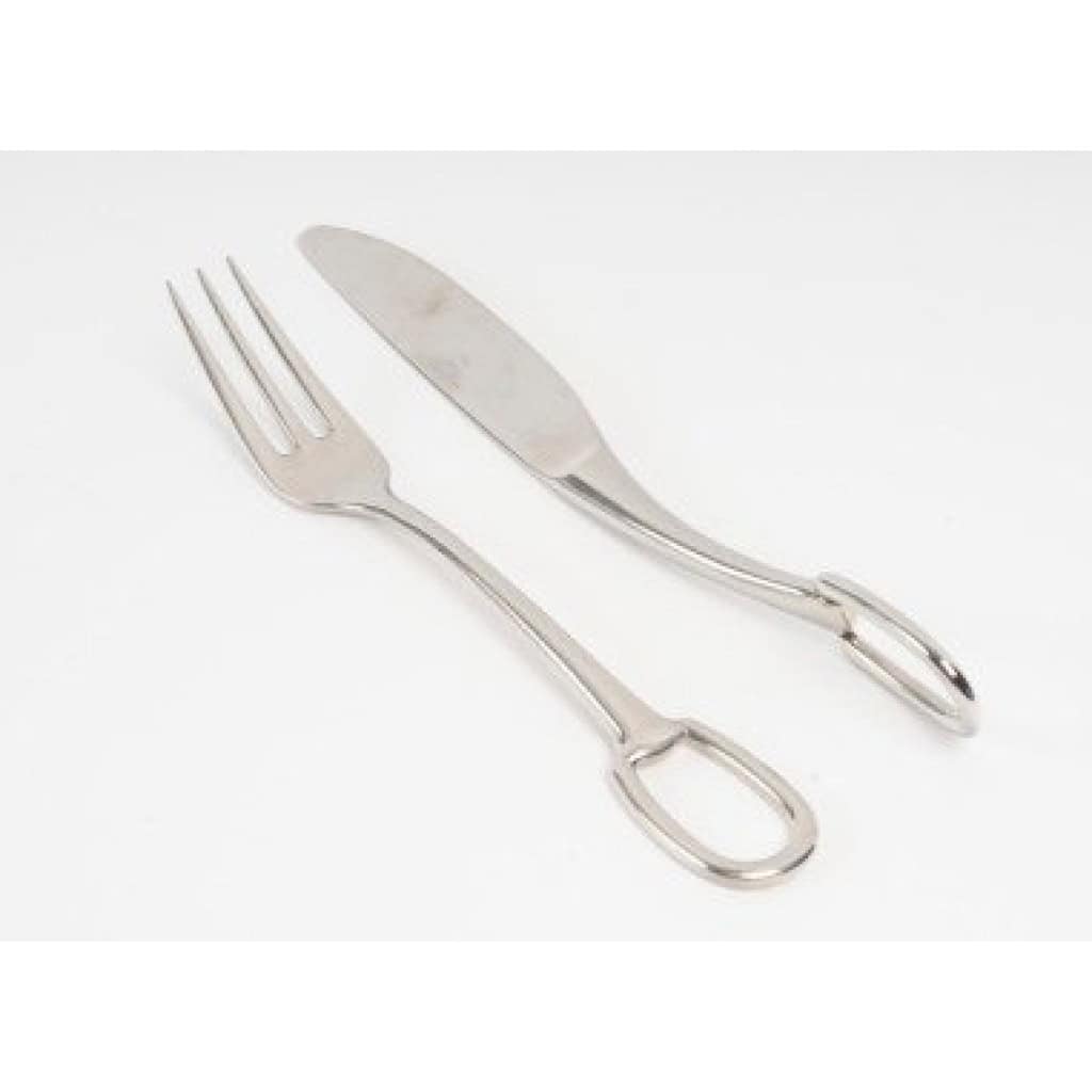 Hermes « Grand Attelage » Service de couvert table 24 pièces métal argenté 7