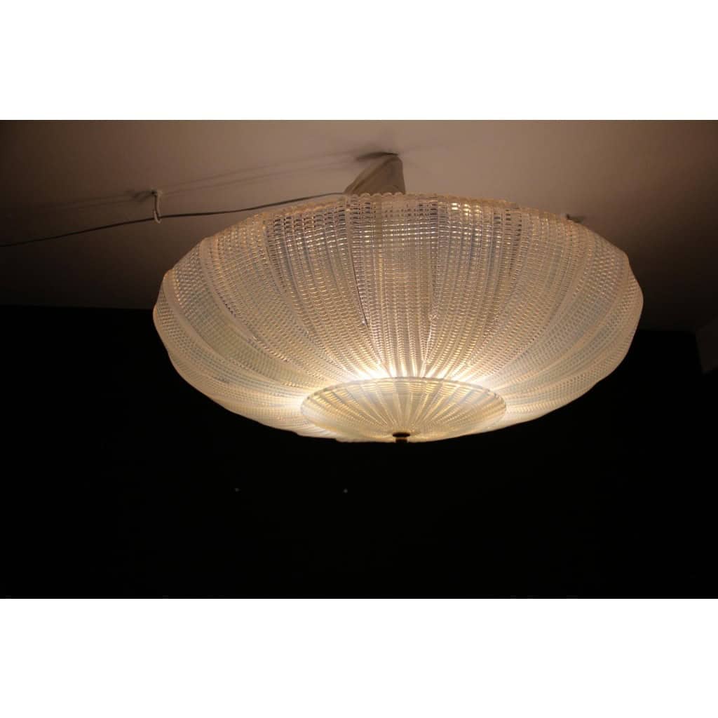 Plafonnier irisé en verre de Murano 8