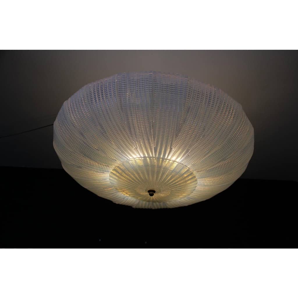 Plafonnier irisé en verre de Murano 10