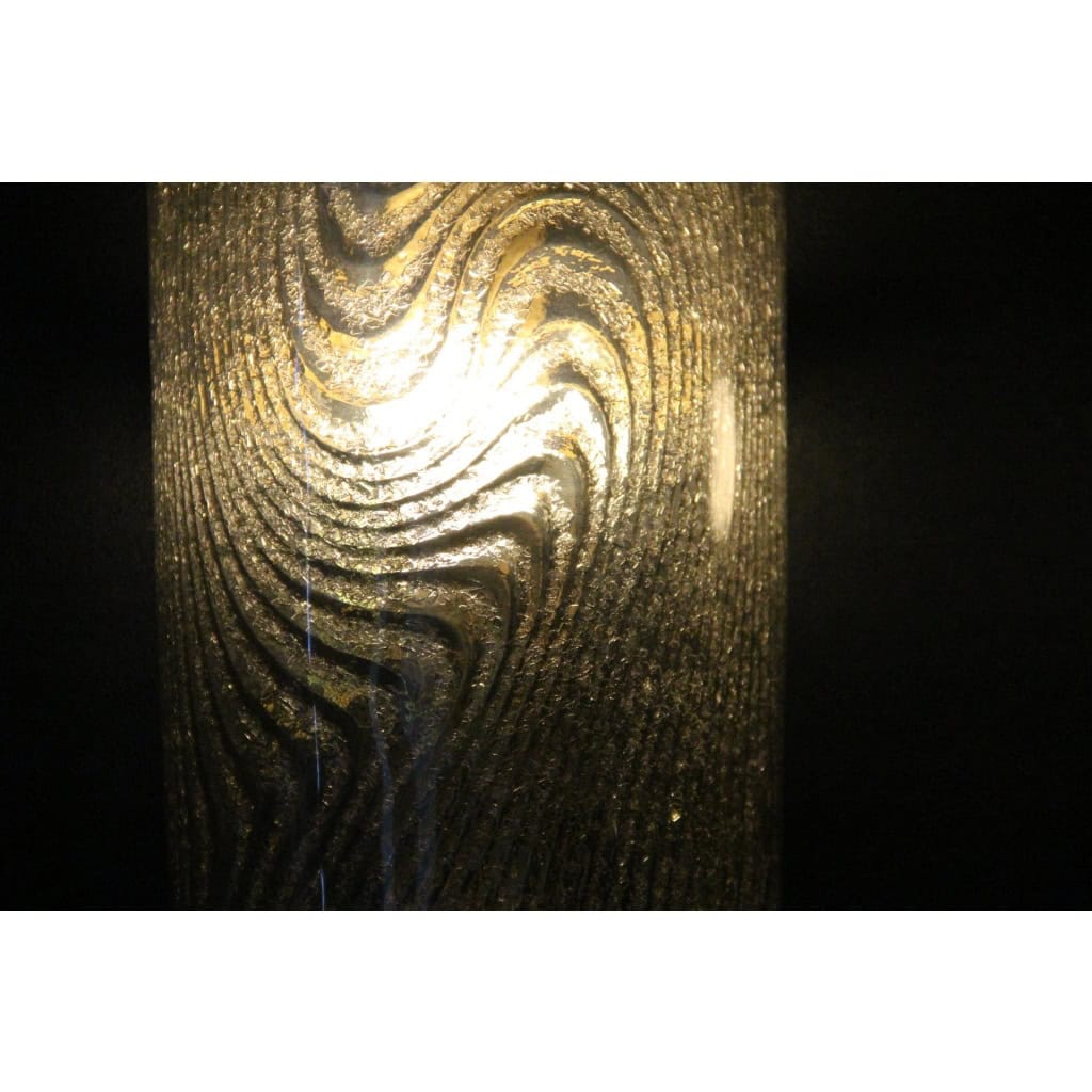 Paire d’appliques en verre de Murano brun travaillé en forme d’écorce 10