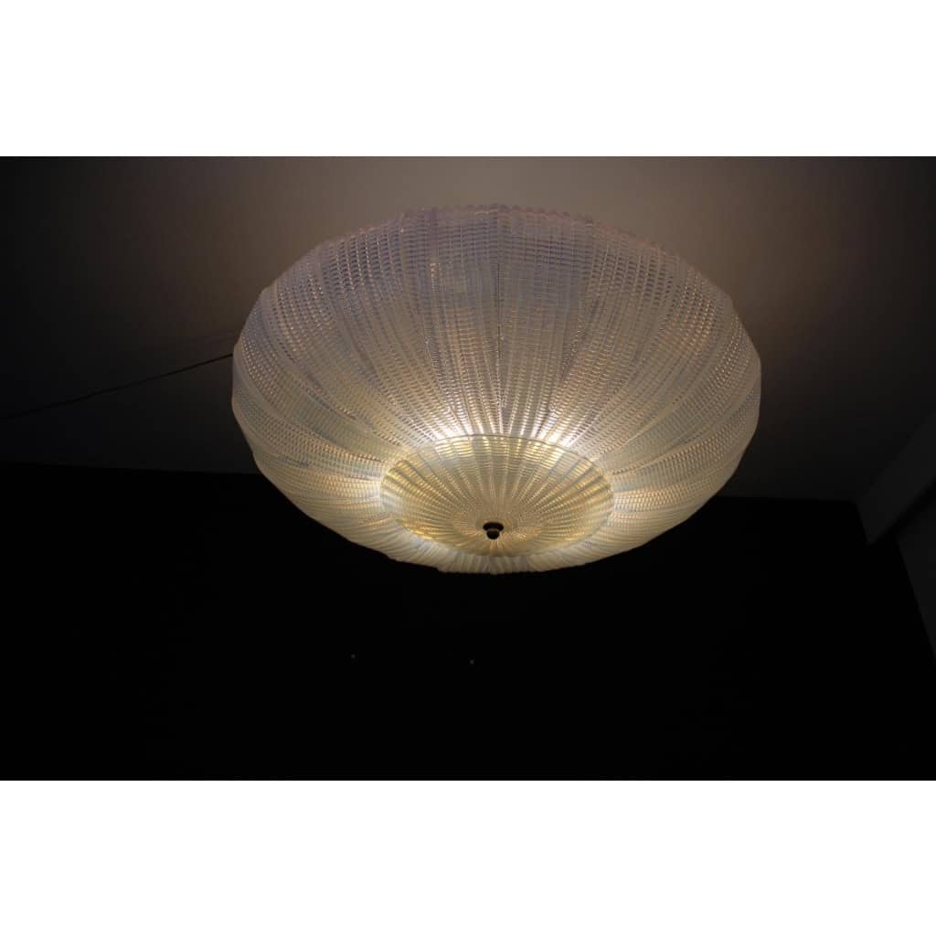 Plafonnier irisé en verre de Murano 11
