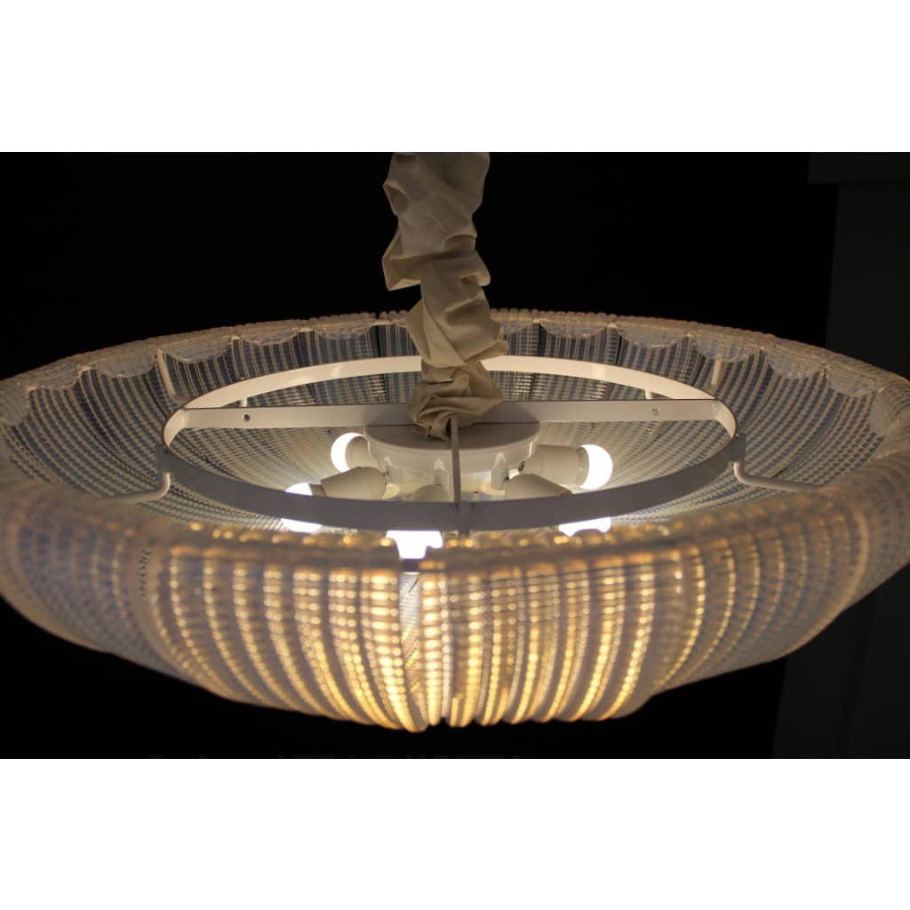 Plafonnier irisé en verre de Murano 12