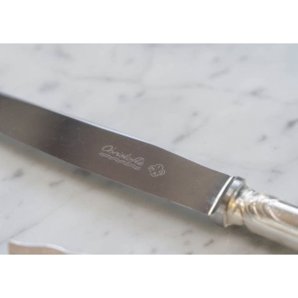 CHRISTOFLE ménagère « MARLY » 113 pièces métal argenté dans sa boite 12