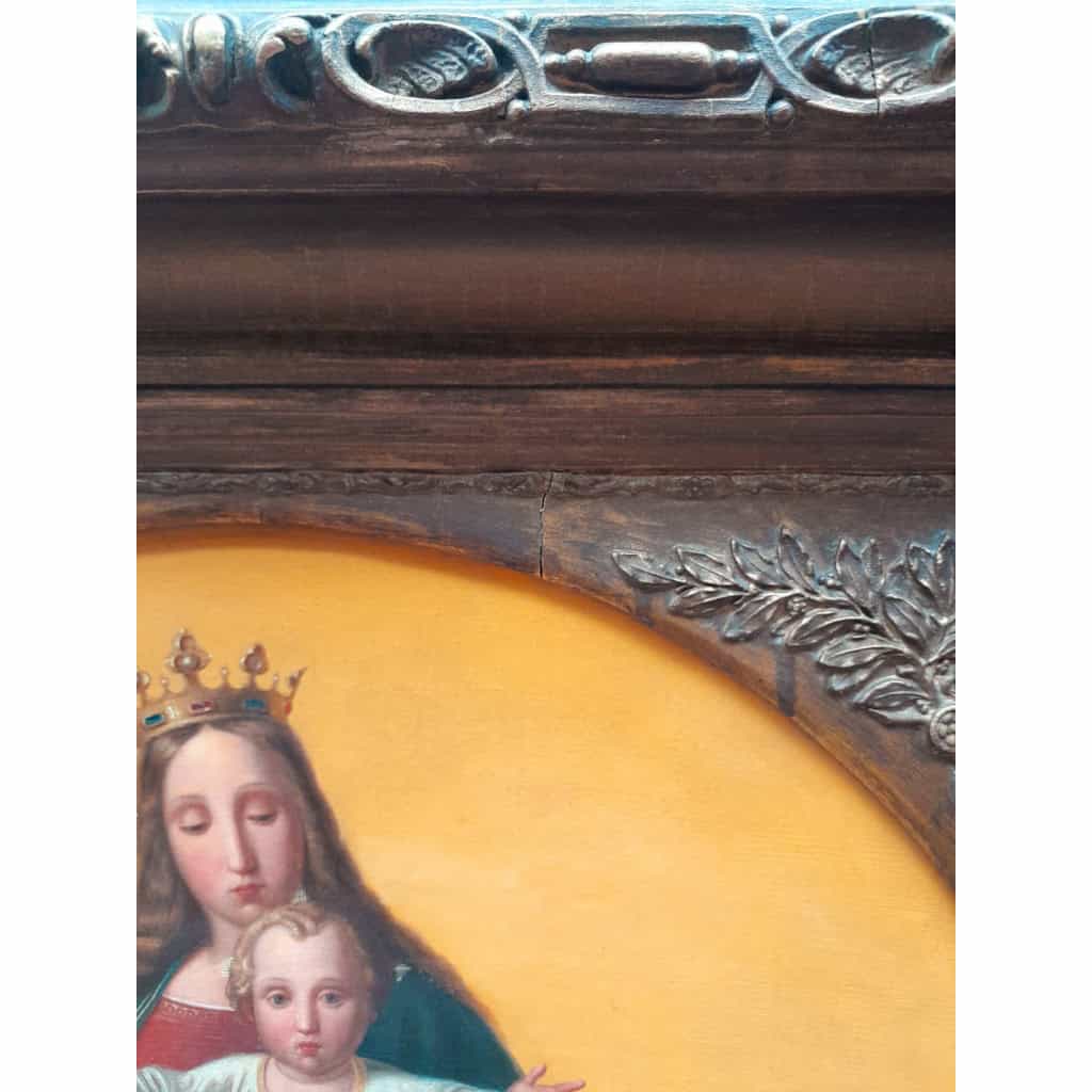 D’après Ernst Deger, Vierge, reine du Ciel, École de Dusseldorf, 1865, huile sur toile 7