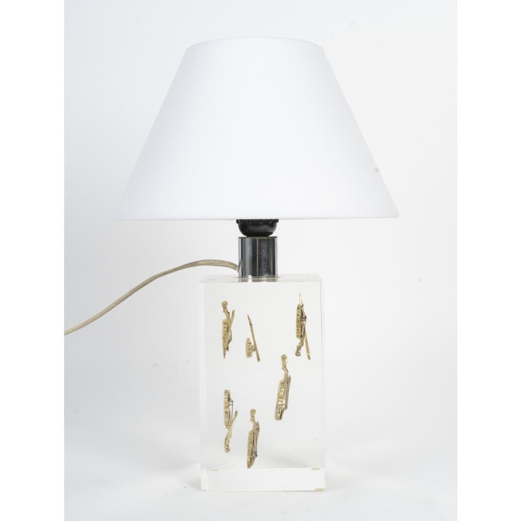 Lampe à poser dans le goût de Pierre GIRAUDON, années 1970 3