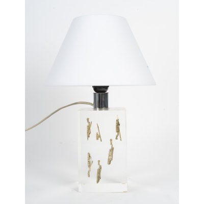 Lampe à poser dans le goût de Pierre GIRAUDON, années 1970