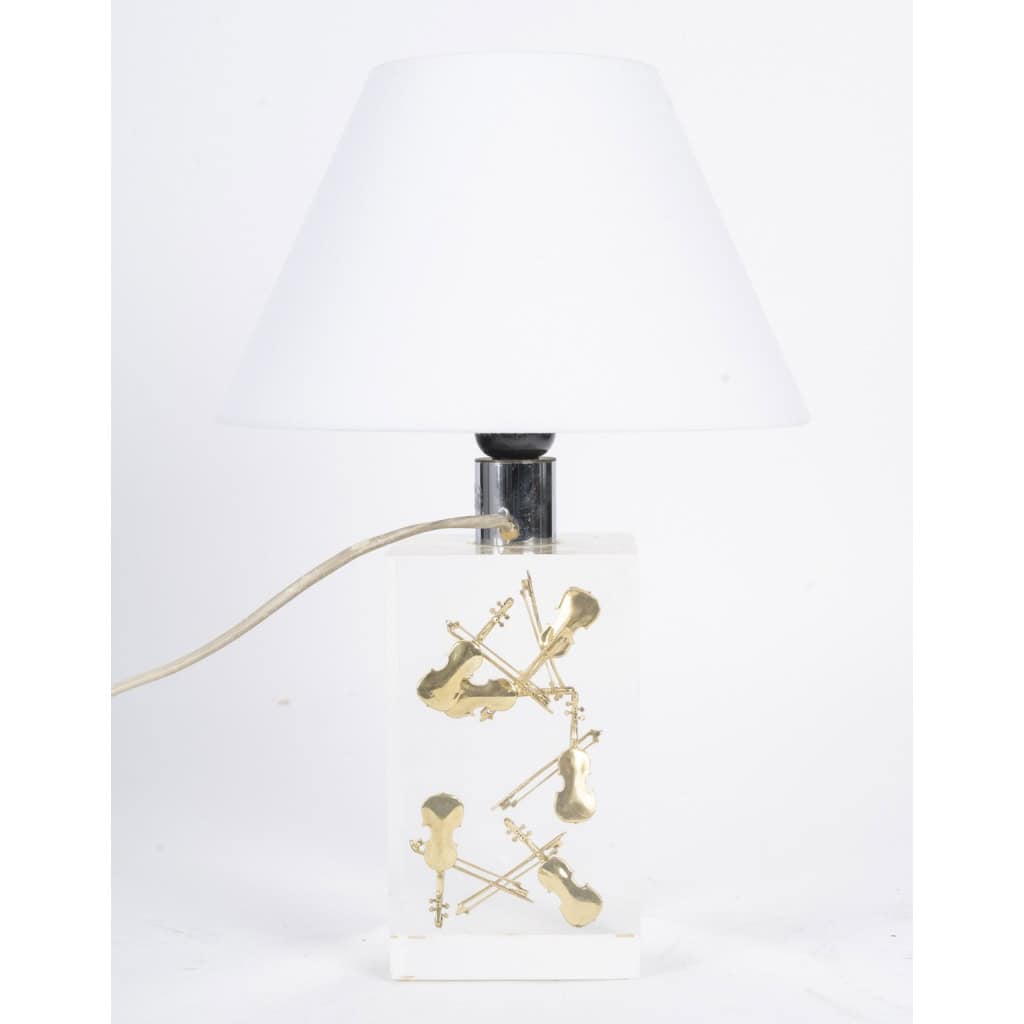 Lampe à poser dans le goût de Pierre GIRAUDON, années 1970 7