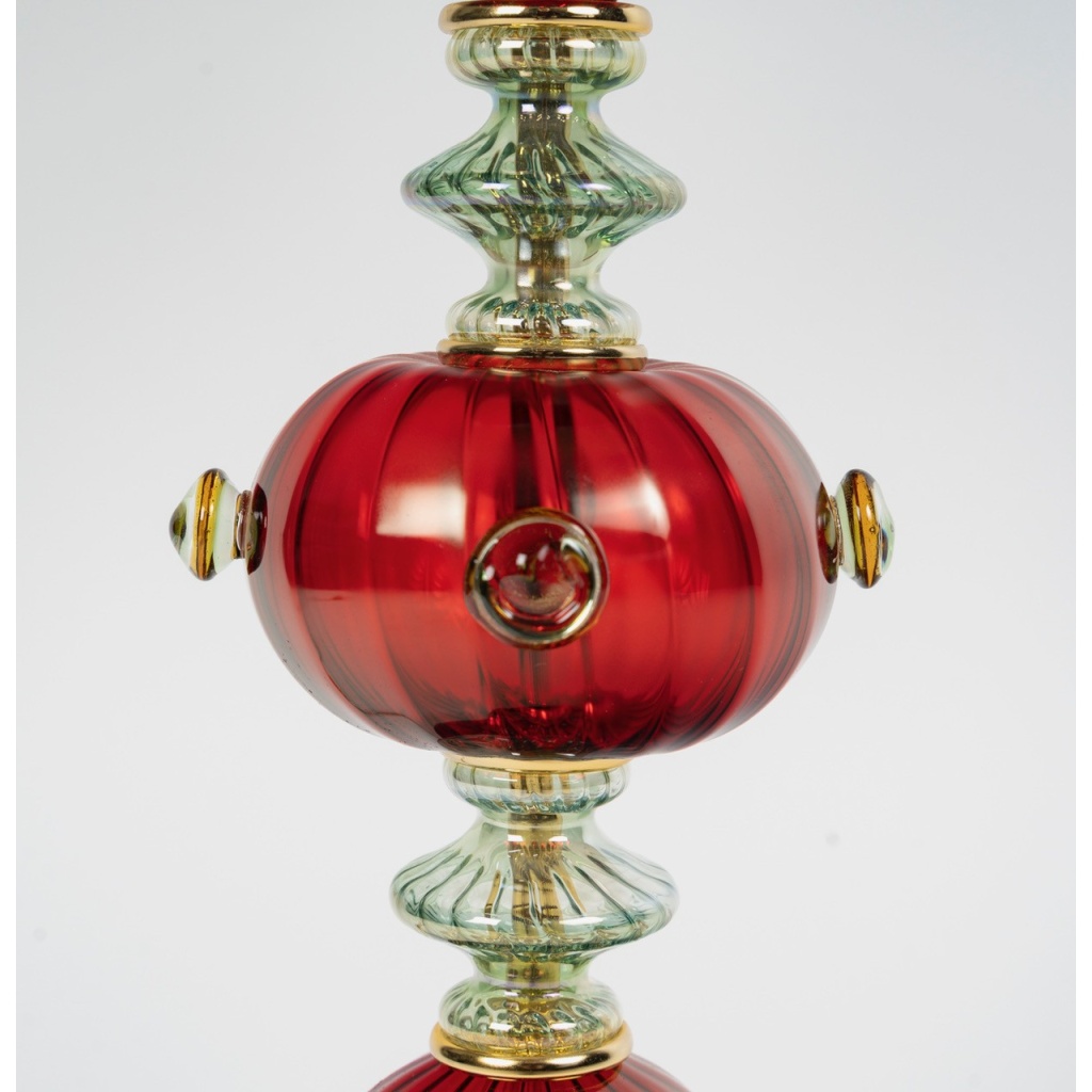 Grande lampe à poser en céramique et verre de Murano par la Maison Martinetti 6