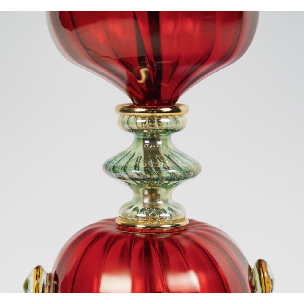 Grande lampe à poser en céramique et verre de Murano par la Maison Martinetti 7