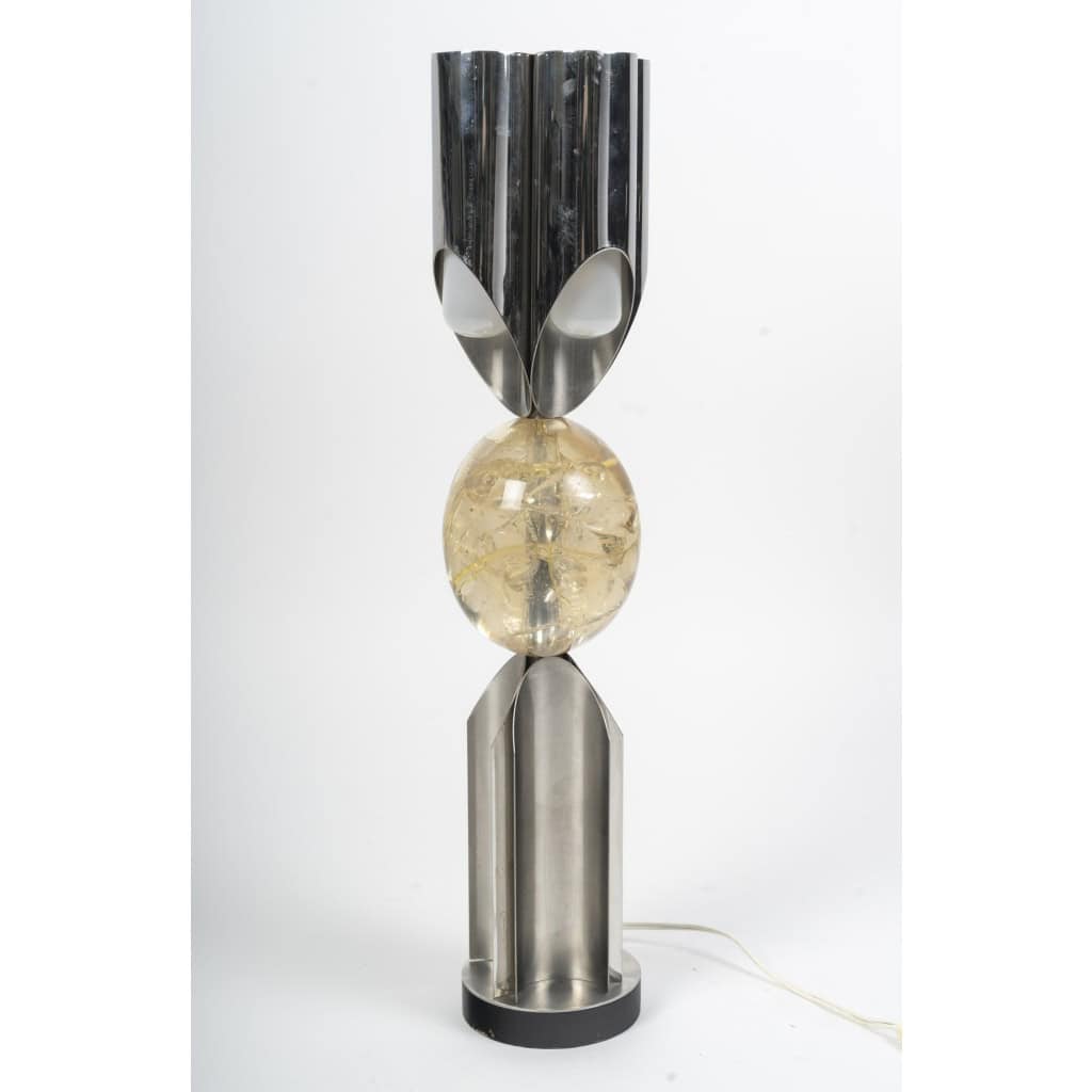 Lampe « Orgue Oeuf » par la maison CHARLES, années 1970 13