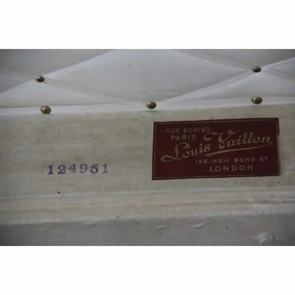 Malle Louis Vuitton ancienne orange 120 cm 18