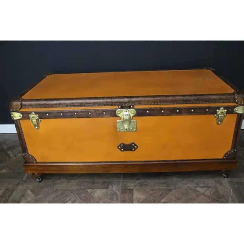 Malle Louis Vuitton ancienne orange 120 cm 4