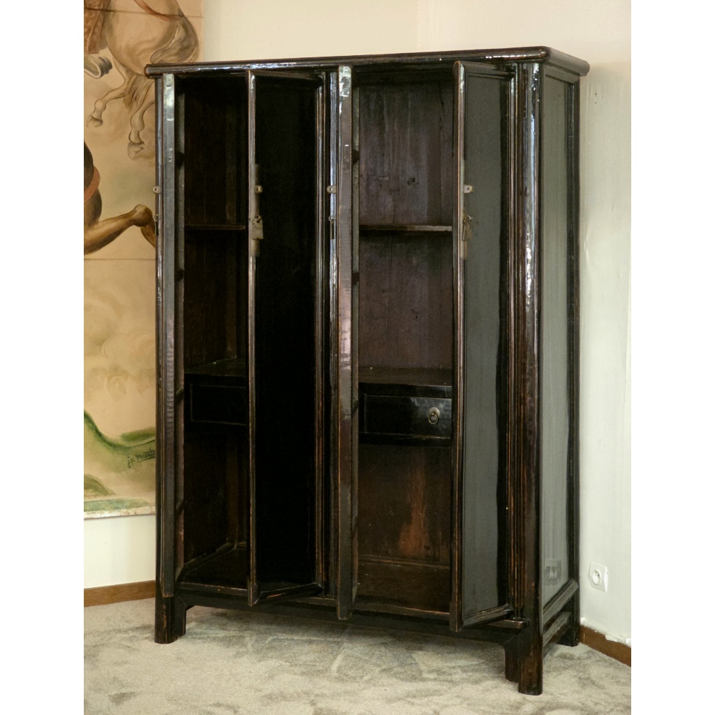 Cabinet de Lettré chinois, Bois laqué, 19ème 5