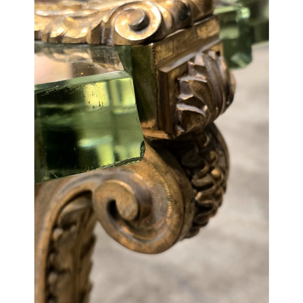 Table basse Maison Jansen Bronze et verre Saint Gobain. 1960 11