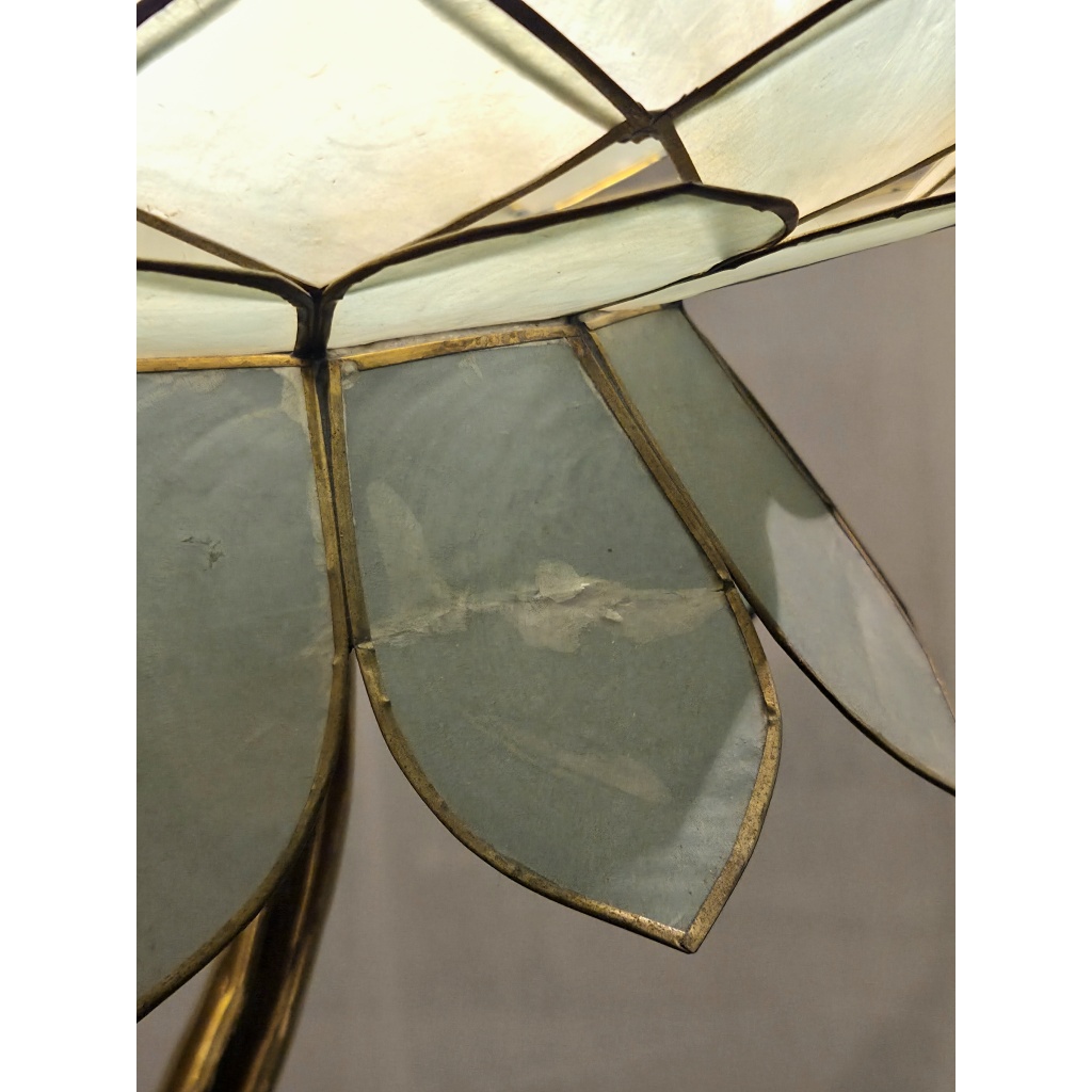 Lampe Sculpture Lotus, Bronze, Agate et Nacre, 1970s 16