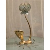 Lampe Sculpture Lotus, Bronze, Agate et Nacre, 1970s 22