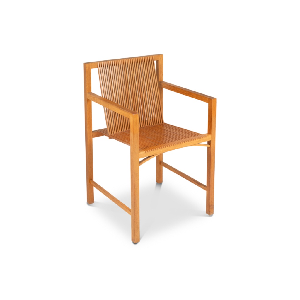 Ruud Jan Kokke. Paire de fauteuils minimalistes en chêne. Années 1980 4