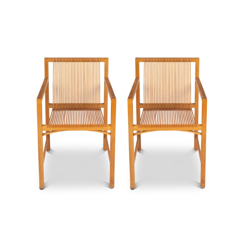 Ruud Jan Kokke. Paire de fauteuils minimalistes en chêne. Années 1980 3