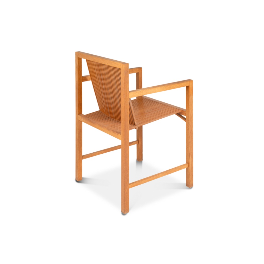 Ruud Jan Kokke. Paire de fauteuils minimalistes en chêne. Années 1980 8