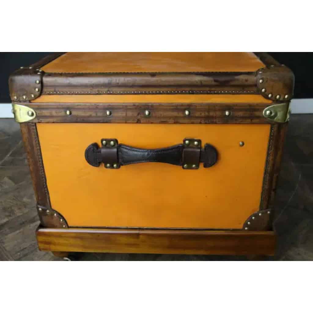 Malle Louis Vuitton ancienne orange 120 cm 10