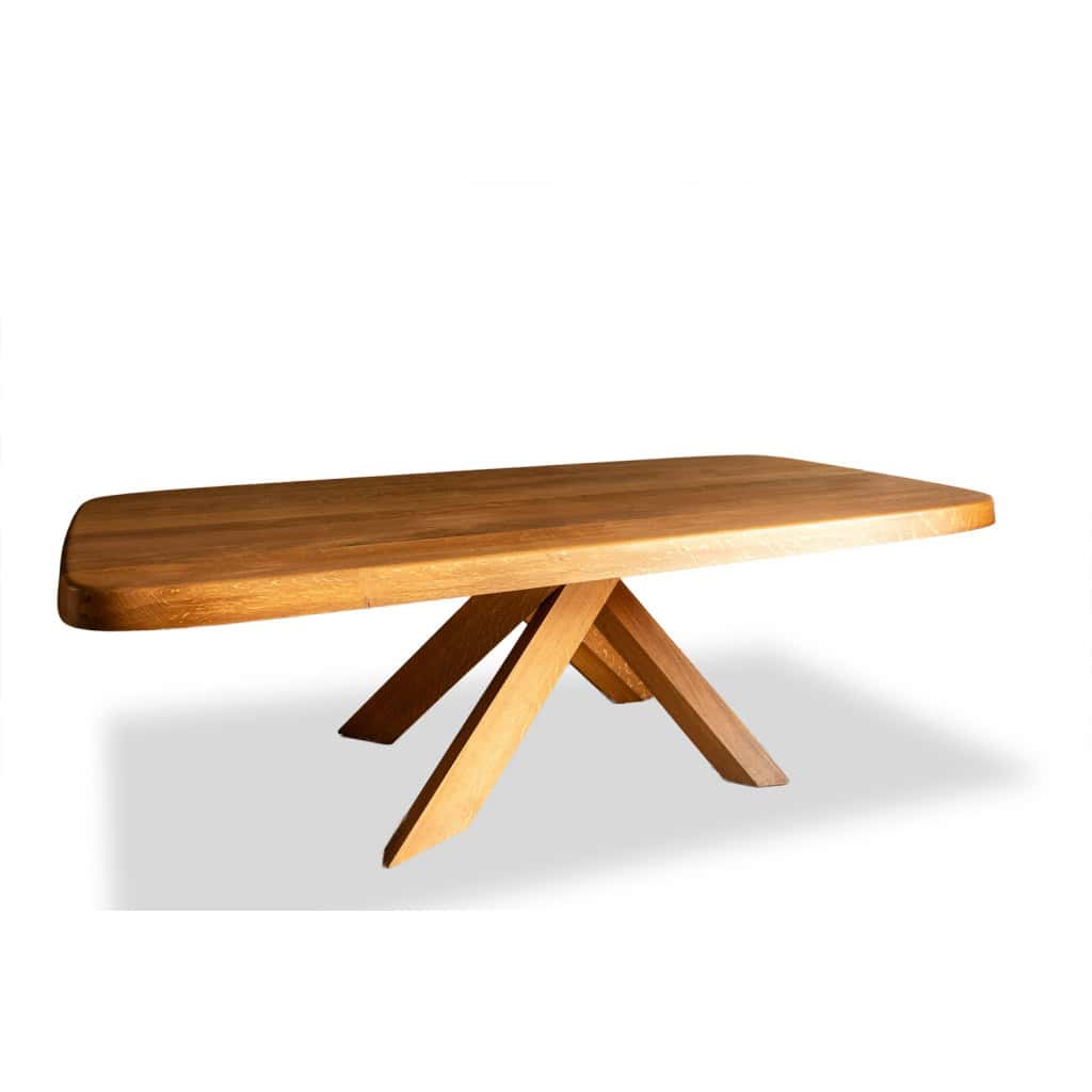 Pierre Chapo. Table de salle à manger modèle « T35D », en chêne blond. LS66574509P 3