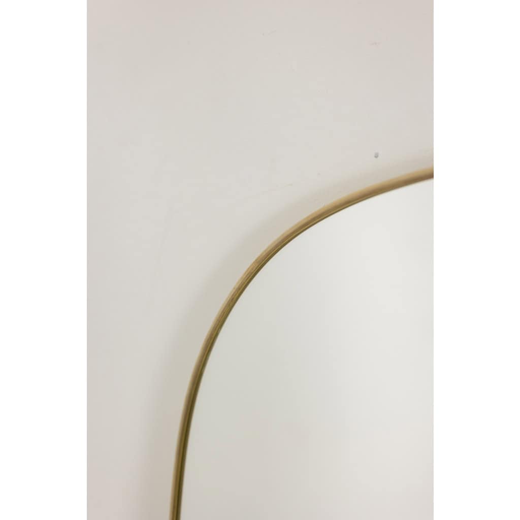 Gio Ponto, dans le style de. Paire de miroirs cerclés de laiton doré. 1980′ LS6639B7290/5P 5