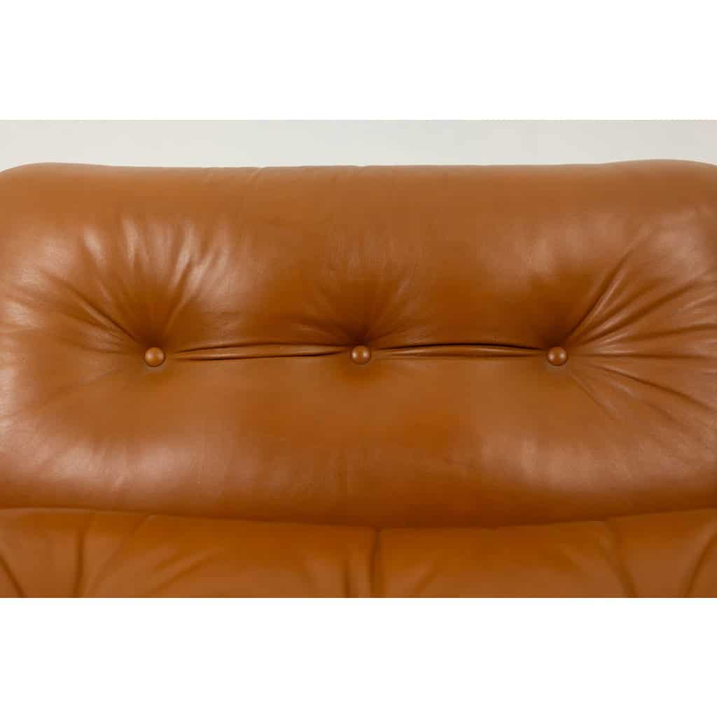 Mario Bellini, pour B&B Fauteuil chauffeuse Amanta en cuir. Vers 1970. LS6322433 7