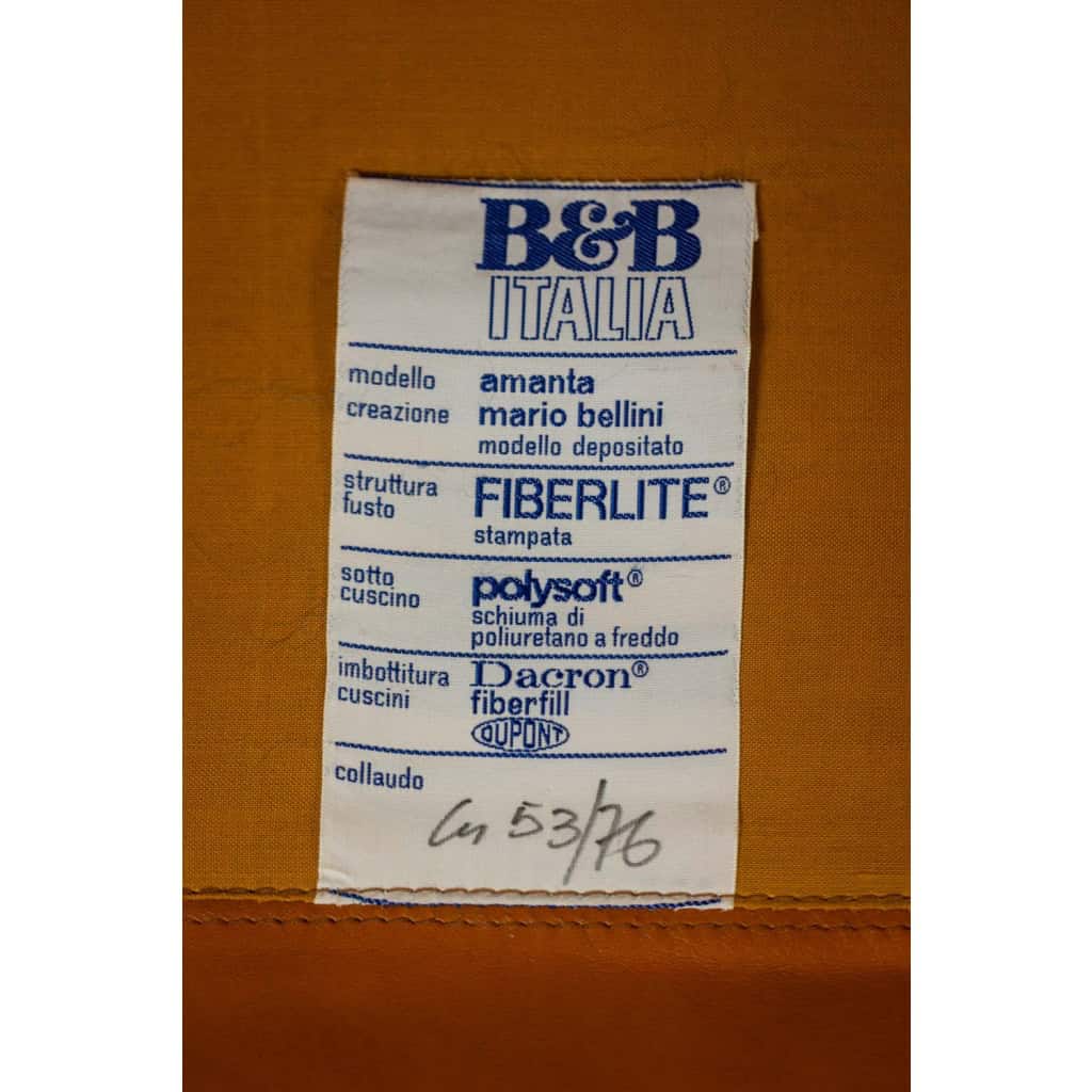 Mario Bellini, pour B&B Fauteuil chauffeuse Amanta en cuir. Vers 1970. LS6322433 15