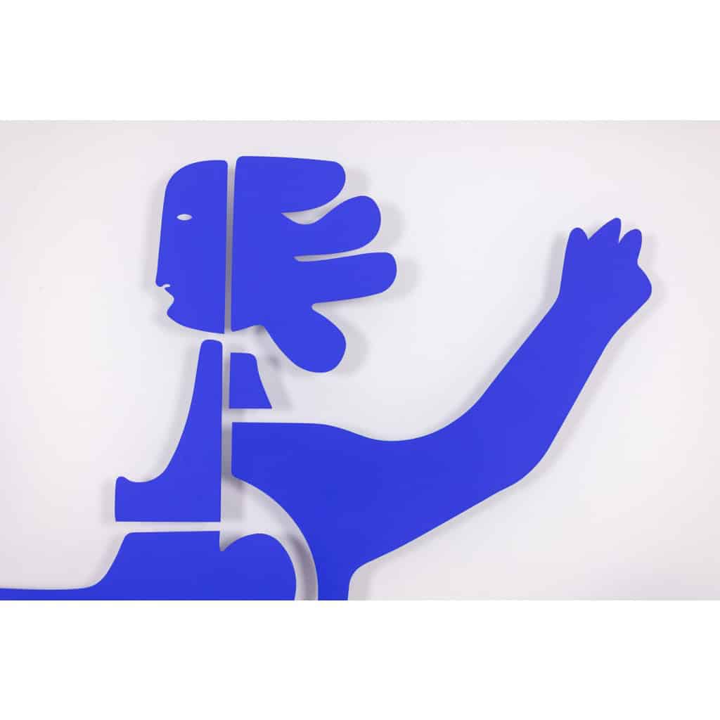 Antonine de Saint Pierre Panneau en métal laqué bleu. Contemporain LS65273363 10 Antonine de Saint Pierre Panneau en métal laqué bleu. Contemporain LS65273363 10