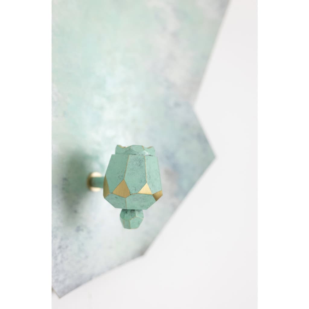 Paire de bougeoirs muraux laiton et bronze. Travail contemporain d’artiste. LS65321667 11