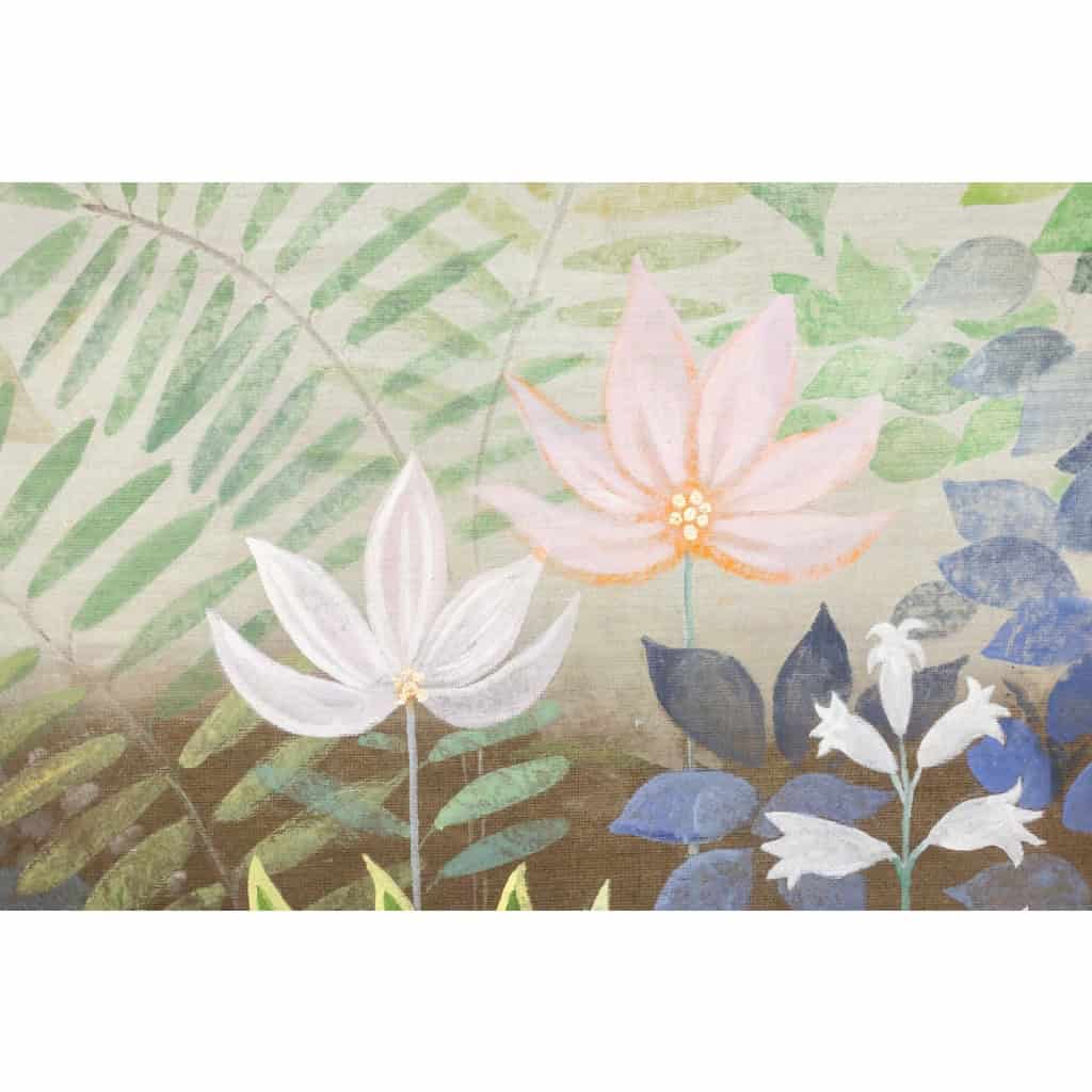 Grand panneau peint à l’acrylique sur toile de lin. Travail contemporain LS66521356 5 Grand panneau peint à l’acrylique sur toile de lin. Travail contemporain LS66521356 5