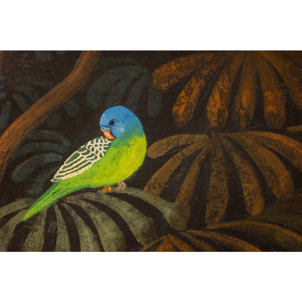 Grand panneau peint à l’acrylique sur toile de lin. Travail contemporain LS66511357 4