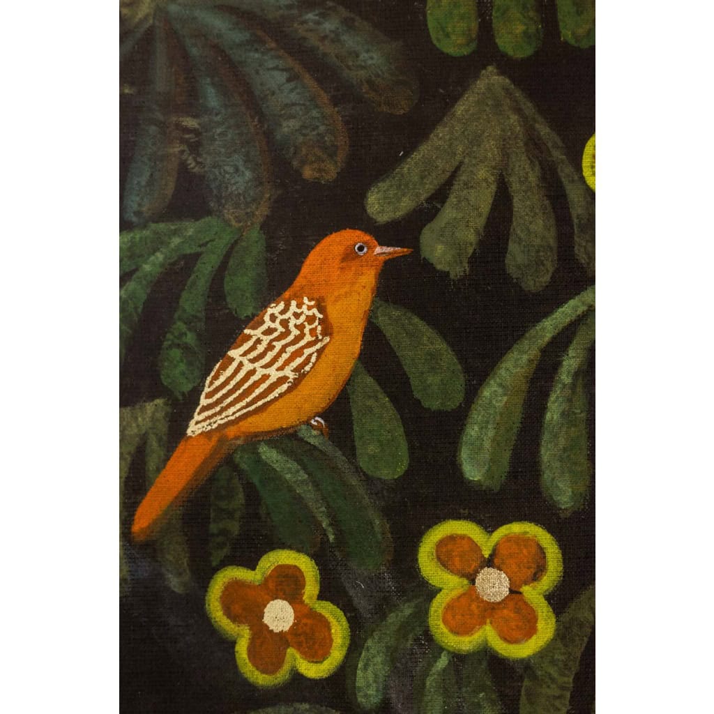 Grand panneau peint à l’acrylique sur toile de lin. Travail contemporain LS66511357 5