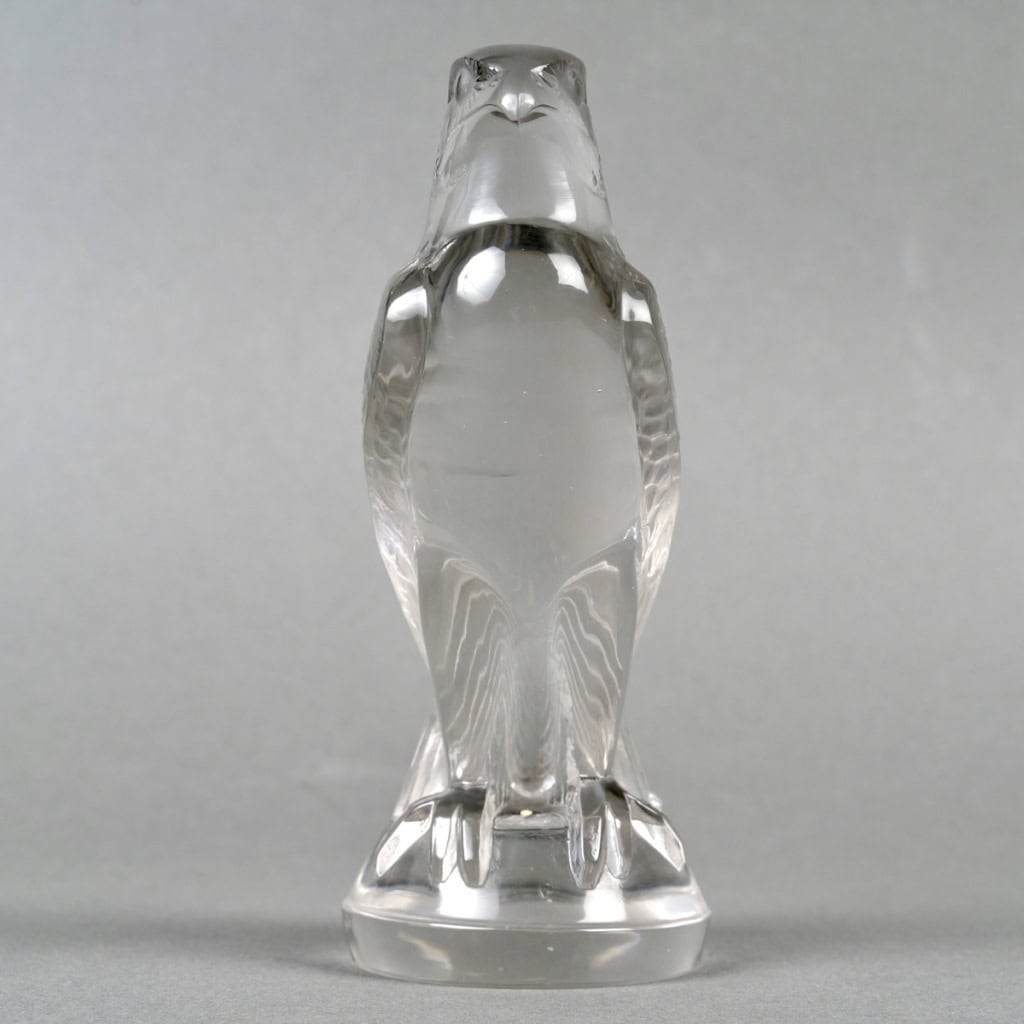 1925 René Lalique – Mascotte Automobile Faucon Verre Blanc 8