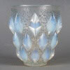 1927 René Lalique – Vase Rampillon Verre Opalescent Patiné Bleu 10