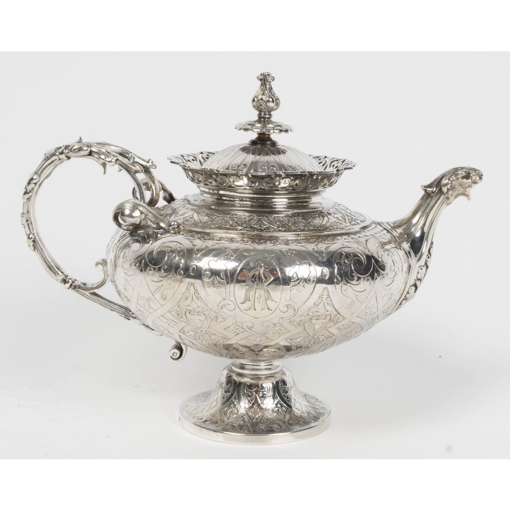 FROMENT MEURICE – Service Thé/Café 4 pièces en argent massif – Epoque XIXe siècle 22