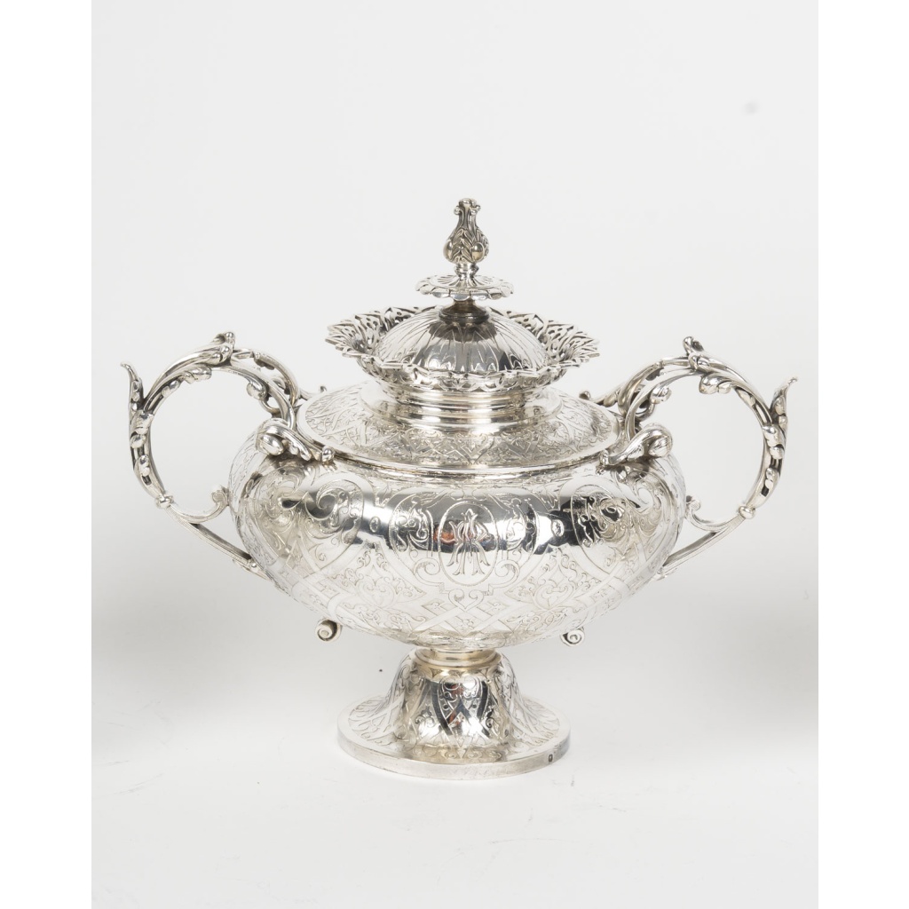 FROMENT MEURICE – Service Thé/Café 4 pièces en argent massif – Epoque XIXe siècle 6